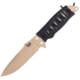 Heckler &amp; Koch Fray Fixed Blade Clip DE Knife, 4.25" dark earth finish 154CM stainless spear poin, Black cord wrapped handle, 55253