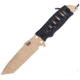 Heckler &amp; Koch Fray Fixed Blade Tanto Knife, 4.25 dark earth finish 154CM stainless tanto blad, Black cord wrapped handle, 55243
