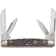 Hen &amp; Rooster Congress Brown Pick Bone Folding Knife, Mirror finish stainless twin sheepsfoot and twin p, Brown pick bone handle, 214-BRPB