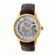 Heritor Ryder Skeleton Dial Leather-Band Watch, Gold/Black/Black, Standard HERHR4605