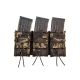 High Speed Gear Triple Taco Shingle Rifle Magazine Pouches, MultiCam Black, 45TA00MB