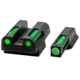 HiViz LiteWave H3 Tritium/Litepipe Night Sights, CZ 75/85, Green Front w/ White Ring, Green Rear, Black, CZN321