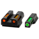 HiViz LiteWave H3 Tritium/Litepipe Night Sights, CZ 75/85, Green Front w/ White Ring, Orange Rear, Black, CZN421
