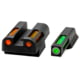 HiViz LiteWave H3 Tritium/Litepipe Night Sights, CZ 75/85, Green Front w/ White Ring, Orange Rear, Black, CZN421