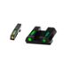 HiViz Litewave H3 Tritium/Litepipe Sight Set, Glock 42, Glock 43, Black, Green Litepipes w/ Orange Front Ring, GLN521