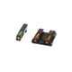 HiViz Litewave H3 Tritium/Litepipe Sight Set, Glock 42, Glock 43, Black, Green/Orange Litepipes w/ Orange Front Ring, GLN621