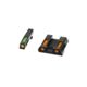 HiViz Litewave H3 Tritium/Litepipe Sight Set, Glock 42, Glock 43, Black, Green/Orange Litepipes w/ Orange Front Ring, GLN621