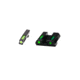 HiViz Litewave H3 Tritium/Litepipe Sight Set, Glock 42, Glock 43, Black, Green/Orange Litepipes w/ White Front Ring, GLN421