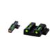 HiViz Litewave H3 Tritium/Litepipe Sight Set, S&amp;W M&amp;P Fullsize, M&amp;P Compact, Black, Green Litepipes w/ Orange Front Ring, MPN521