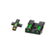 HiViz Litewave H3 Tritium/Litepipe Sight Set, Springfield XD, Springfield XDS, Springfield XDE, Springfield XD-M, Black, Green Litepipes w/ Orange Front Ring, XDN521