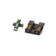 HiViz Litewave H3 Tritium/Litepipe Sight Set, Springfield XD, Springfield XDS, Springfield XDE, Springfield XD-M, Black, Green/Orange Litepipes w/ White Front Ring, XDN421