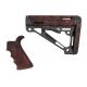 Hogue AR15/M16 Kit, Beavertail Grip and OverMold Collapsible Buttstock, Rifle, Rubber, Red Lava, 15456