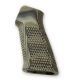 Hogue AR15 / M16 No Finger Groove Piranha Grip G10, G-Mascus Green 13138