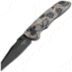 Hogue Deka Folding Knife, 3.25 in CPM 20CV Stainless Steel Wharncliffe Blade, Black Cerakote, Dark Earth G10 Handle, 24267