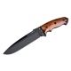 Hogue EX-F01 7in. Fixed Drop Point Blade A-2 Black Kote Wood Scales, Coco Bolo 35156