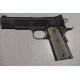 Hogue Govt. Model Rubber Grip Panels Checkered W/Diamonds OD Green 45011