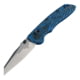 Hogue Deka Folding Knife, 3.25 in CPM 20CV Stainless Steel Wharncliffe Blade, Stone Tumbled, Blue Lava G10 Handle, 24263