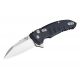 Hogue X1-Microflip 2.75in Folder Wharncliffe Blade, Tumble Finish, Alum Frame, Matte Black, 24160