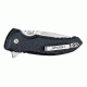 Hogue X1-Microflip Folding Knife, 2.75in Drop Point Blade, Tumble Finish Alum Frame, Matte Black 24170