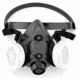 Honeywell 5500 Series Elastomeric Half Mask w/Dual Cartridge Connectors, Black, Medium 550030M