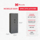 Hornady Mobilis Gun Safe, Single Door, 22 x 59 x 18 in, Black/Gray, 95070