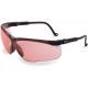 Howard Leight Genesis Uvex Protective Eyeglasses Black Frame, Vermillion Lens R03575