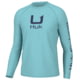 HUK Performance Fishing Icon LS Crew Shirt - Men's, Marine Blue, XL, H1200573-372-XL