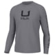 HUK Performance Fishing Icon LS Crew Shirt - Men's, Night Owl, S, H1200573-016-S