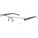 Jaguar Spirit 33552 Single Vision Prescription Eyeglasses, Brown/Light Blue Frame, JG33552510SV
