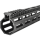 JE Machine Tech AR-15 Ultralightweight Minimalist Partial Top Rail, 10 in, No Anti Rotation Tabs, Black, PS-223MLK10KBLK-H-NAR