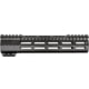 JE Machine Tech AR-15 Ultralightweight Minimalist Partial Top Rail, 10 in, No Anti Rotation Tabs, Black, PS-223MLK10KBLK-H-NAR