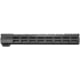JE Machine Tech AR-15 Ultralightweight Minimalist Partial Top Rail, 15 in, No Anti Rotation Tabs, Black, PS-223MLK15KBLK-H-NAR