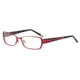 JOOP! 83168 Single Vision Prescription Eyeglasses - Red Frame and Clear Lens 83168-843SV