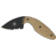 Ka-Bar Knives TDI Law Enforcement Partial Serrated Knife w/ Hard Sheath, Coyote Brown, Clampack 6-1477CBCP-4