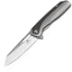 Kansept Knives Shard Framelock CF Folding Knife, 3.5" satin finish CPM S35VN stainless blade, Gray titanium handle with carbon fiber inlay, K1006A3