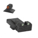 Kensight Bomar BMCS Deep Sight Notch 0.120in, Beveled Blade, Tritium w/White Outlines, Adjustable Target 1911 Rear Night Sight Set 860-099 w/ 0.210in Tall Contoured, ProGlo Lumi Orange, Black, 980099