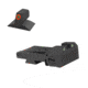 Kensight Bomar BMCS Deep Sight Notch 0.120in, Square Blade, Tritium w/White Outlines, Adjustable Target 1911 Rear Night Sight Set 860-096 w/ 0.210in Tall Contoured, ProGlo Lumi Green, Black, 990095