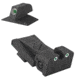 Kensight Bomar BMCS Adjustable Target 1911 Rear Night Sight Set w/ Deep Sight Notch 0.120in w/Square Blade, Black, 970-096