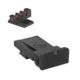 Kensight Bomar BMCS Adjustable Target Fiber Optic Pistol Sight w/Rounded Blade, 1911, Rear/Front, Black, 930003