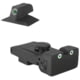 DEMO, Kensight Bomar BMCS Rounded Blade Tritium w/Arctic White Outlines, Adjustable Target 1911 Rear Night Sight Set w/ 0.200in Tall, Contoured Profile, Black, 970093