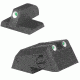 Kensight DAS 1911 Defense Adjustable Rear Sight Set Tritium Insert Night Sight w/ Serrated Blade, Fully Adjustable, Black, 960-636
