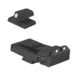 Kensight LPA TRT Arctic White Dot Beveled Serrated Blade Adjustable Target 1911 Rear Sight, Black, 960-056