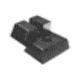 Kensight SLAM Dot Fixed Rear Sight, Designed for One-Handed Cocking/Cycling of Slide, fits Novak LoMount Sight Dovetail, Matte Black, Artic White Dots 860-662