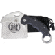 Komoran Karambit Linerlock Folding Knife, 2.63in SS Karambit Blade, Black Finger Grooved G10 Handle, Finger Ring, Thumb Pull, Pocket Clip, Stonewash And Satin Blade, QRFEB02 / KO019