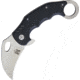 Komoran Karambit Linerlock Folding Knife, 2.63in SS Karambit Blade, Black Finger Grooved G10 Handle, Finger Ring, Thumb Pull, Pocket Clip, Stonewash And Satin Blade, QRFEB02 / KO019