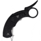 Krudo SNAG Black Folding Knife, 5.25in Closed, 3in Stonewash 9Cr18MoV Stainless Curved Blade, Black SS Handle w/ Black G10 Inlay, KSMX088
