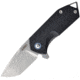Kubey EDC Linerlock Black Folding Knife, 2.75 sand blast finish D2 tool steel tanto blade, Black G10 handle, KU203A