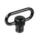 UTG Pro Standard Duty Push Button QD Sling Swivel, 1.25in Loop, Black, TL-QDSW08B