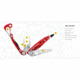 Leatherman Skeletool RX No Sheath Knife, Red, 832306