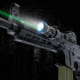 Lion Gears FLG-22 Rechargeable 600 Lumens LED Flashlight/Green Laser Combo, Ambidextrous, On/off Switch, Picatinny/Weaver Rail, Black, PL-FLG-22